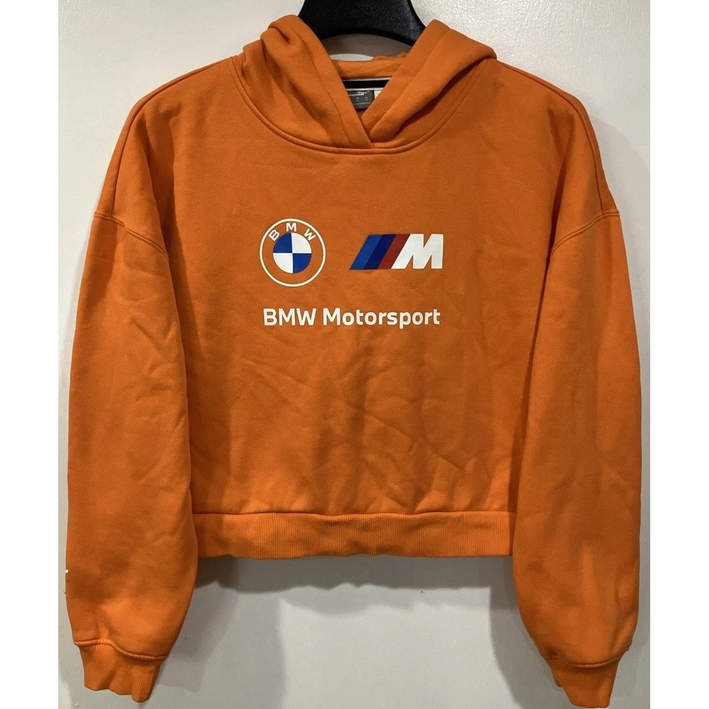 Puma X BMW Women's Medium Cropped Sweatshirt Orange